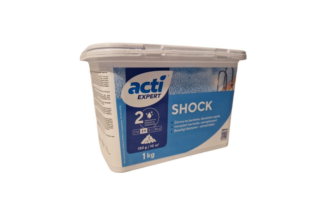 Acti Acti Shock Chloorpoeder 1kg 2 Acti Acti Shock Chloorpoeder 1kg - Afbeelding 2