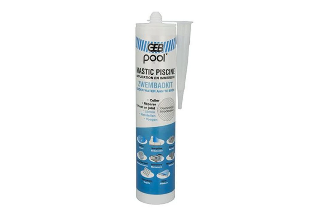 GEB Mastic Zwembadkit Blanc Wit - Lijmkit 1 GEB Mastic Zwembadkit Blanc Wit - Lijmkit