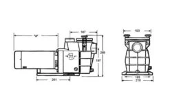 Hayward Hayward Max Flo Zwembadpomp 15m3/u 380v 1.5 Pk - Krachtstroom -Hayward Verkoopwinkel hayward hayward max flo zwembadpomp 15m3 u 380v 15 2