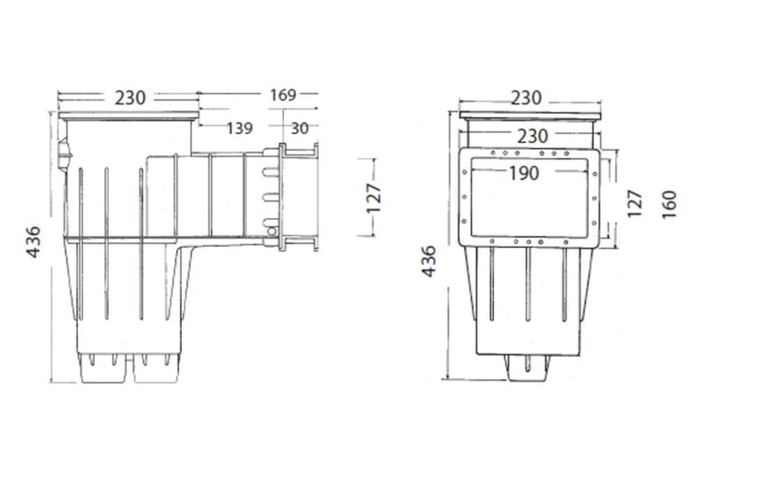 Hayward Hayward Skimmer Premium / Cofies Licht Grijs Voor Liner Zwembaden Kleine Opening 2 Hayward Hayward Skimmer Premium / Cofies Licht Grijs Voor Liner Zwembaden Kleine Opening - Afbeelding 2