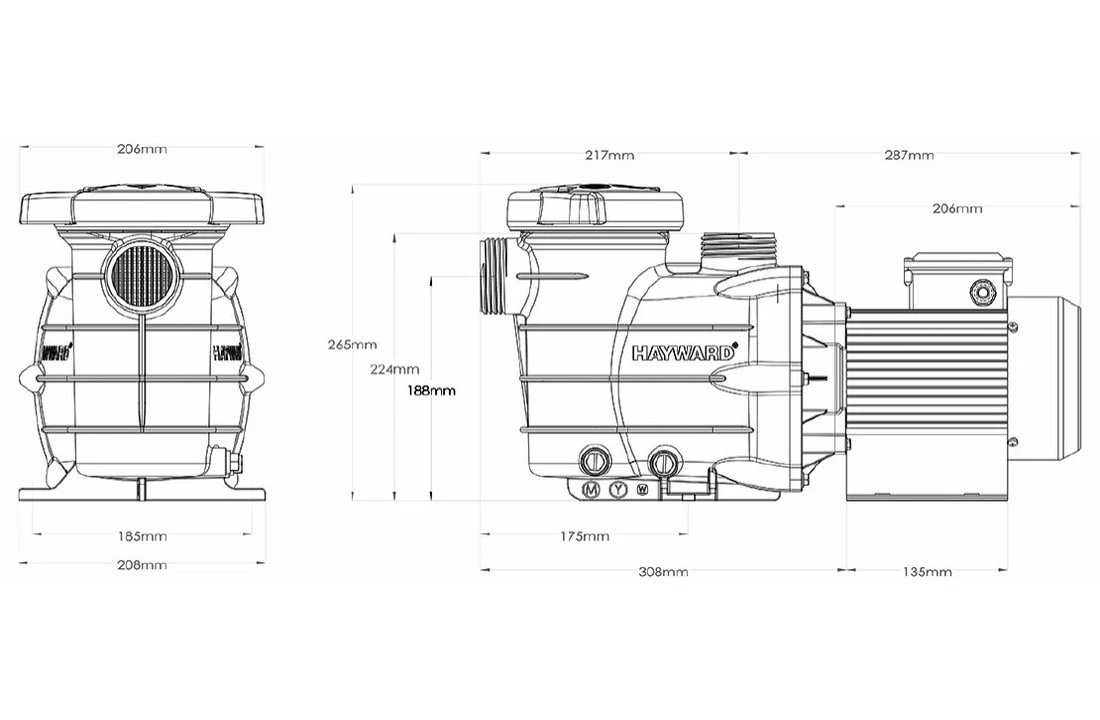 Hayward Hayward Star Zwembadpomp230v - Diverse Varianten 4 Hayward Hayward Star Zwembadpomp230v - Diverse Varianten - Afbeelding 4