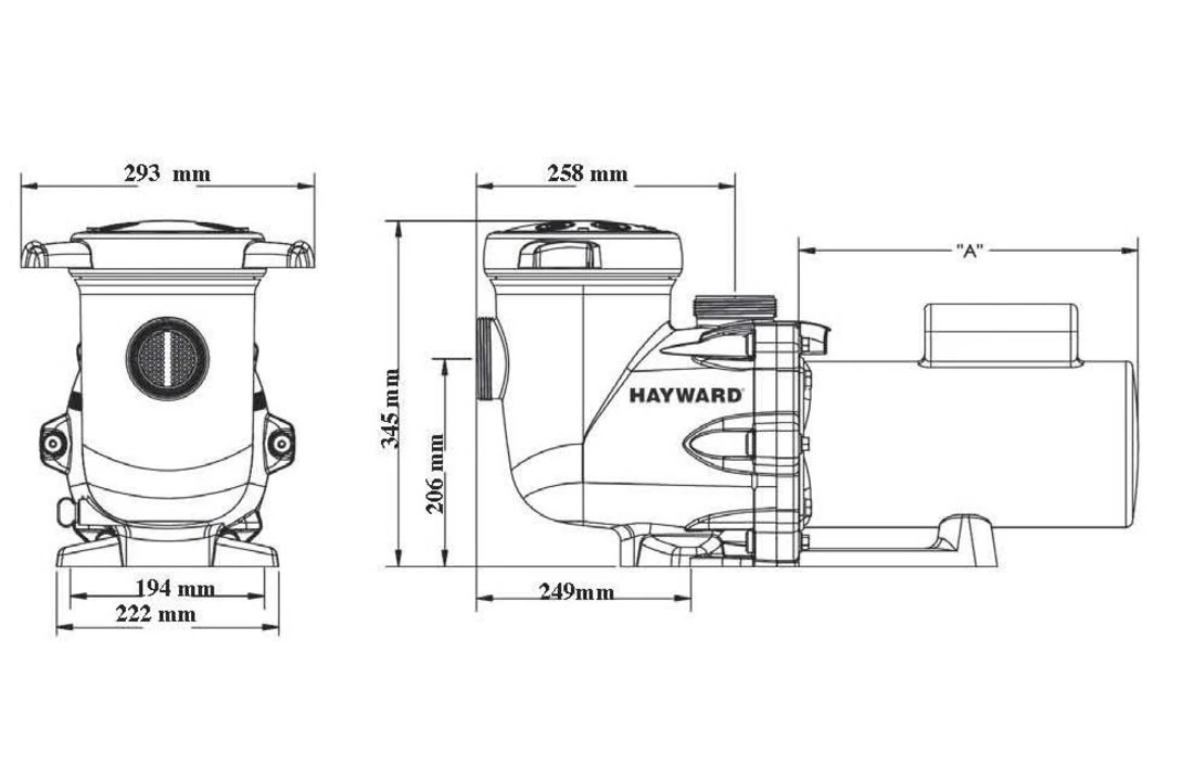Hayward Hayward TriStar Zwembadpomp 14,5m3/h -230V – 0,55KW 3 Hayward Hayward TriStar Zwembadpomp 14,5m3/h -230V – 0,55KW - Afbeelding 3