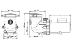 Hayward Hayward TriStar Zwembadpomp 18,5m3/h -230V – 0,75KW -Hayward Verkoopwinkel hayward hayward tristar zwembadpomp 185m3 h 230v 0 2