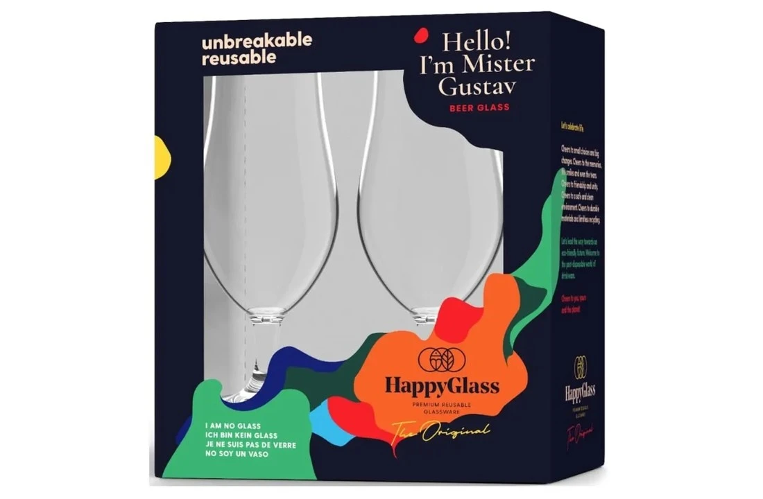 Mister Gustav Happy Glass Bierglazen 1 Mister Gustav Happy Glass Bierglazen