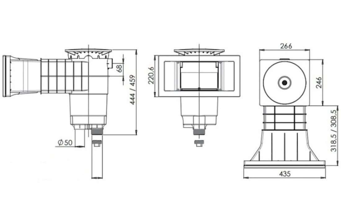 Weltico Weltico Skimmer A400 Wit Voor Paneel / Prefab Baden 3 Weltico Weltico Skimmer A400 Wit Voor Paneel / Prefab Baden - Afbeelding 3